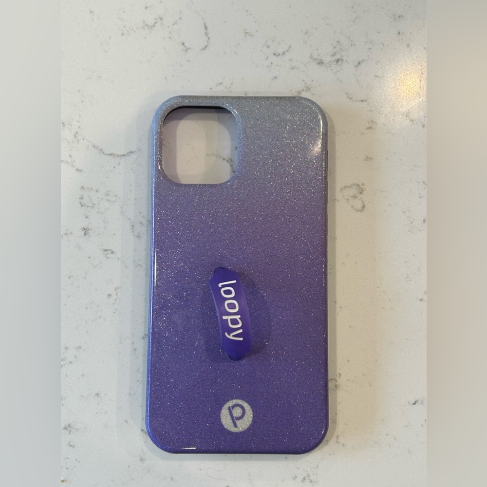 Loopy iPhone 12 PRO Phone Case - Sparkle Purple Ombré